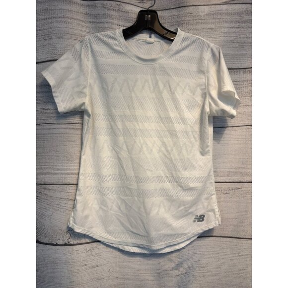 New Balance White Q Speed Jacquard Short Sleeve - Picture 1 of 2